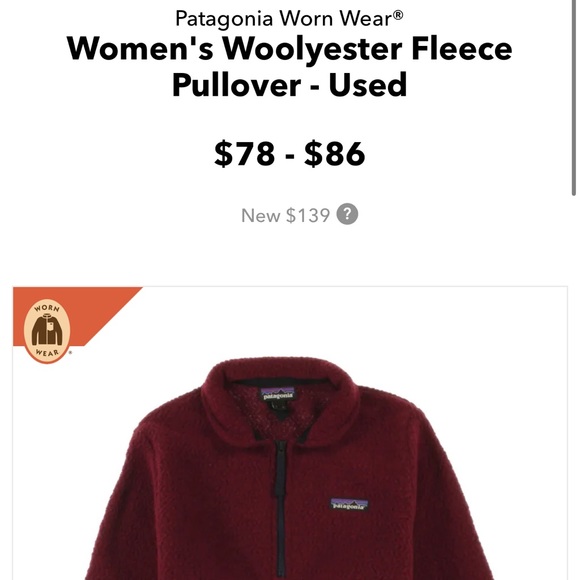 Patagonia woolyester fleece pullover size large oxide red - Picture 8 of 8